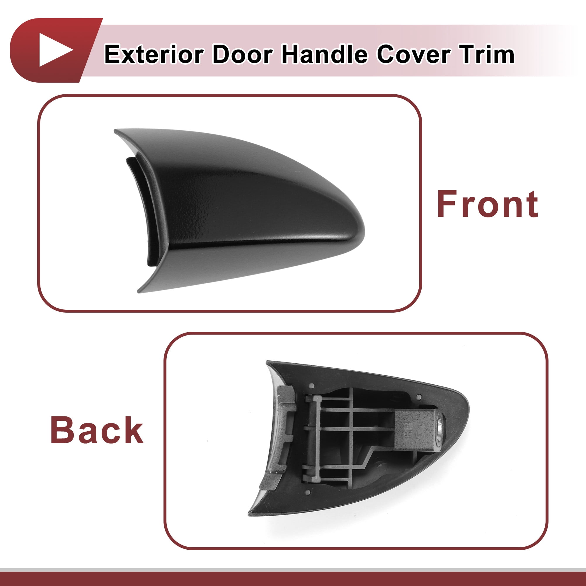 Unique Bargains Exterior Door Handle Cover for Hyundai Veloster 2012-2016
