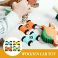 thumbnail image 5 of WRITWAA 4Pcs Wood Toy Car Wooden Race Car Toy Assorted Color Creativity Birthday, 5 of 6