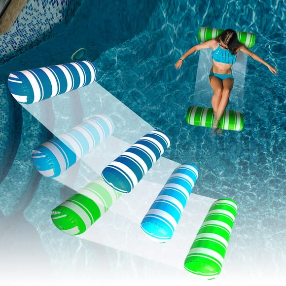 3 Pack Water Swimming Pool Floats Hammock Pool Float Lounger Water Hammock Lounger Swimming Floating Bed Hammock Comfortable Inflatable Swimming Pools Lounger For Adults Vacation Fun And Rest