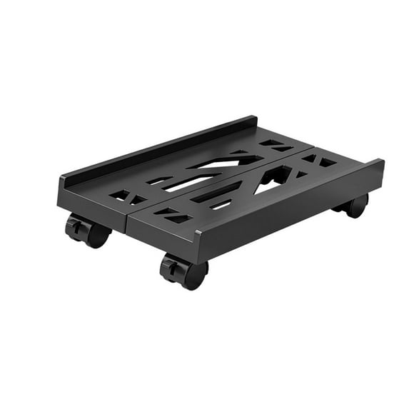 Soporte para CPU, soporte para PC, carrito, soporte de torre para ordenador móvil portátil ventilado, soporte para computadora central para debajo del Negro