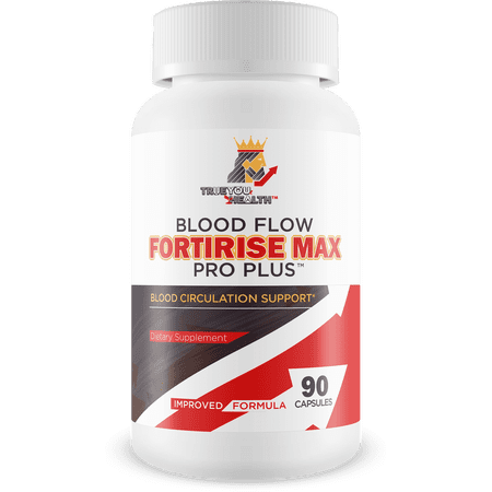 Blood Flow Fortirise Max Pro Plus - Improved Formula - Our Best Blood Flow Supplement For Men - Healthy Blood Flow Support - Blood Circulation Pills - Pressure Supplement Nitric Oxide Blood Flow Pill