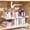 White, variant on Sindcom 3 Pack Bathroom Plastic Storage Organizer, 2 Tier Clear Under Sink Organizers Vanity Countertop Storage Container