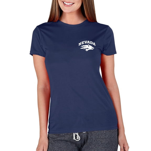 Women's Concepts Sport  Navy Nevada Wolf Pack Marathon Knit Top