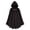 Black, variant on Women Renaissance Hooded Cape Faux Suede Medieval Cloak Hobbit Halloween Costume for Cosplay,Role-playing