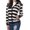 Black, variant on Women’s Hooded Sweatshirt with Front Pocket and Zipper Detailing for Women Striped Rope Long Sleeve Jacket Black S