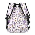 thumbnail image 4 of Rateoe Lavender Flowers Pattern Casual Backpack for School, Work, Travel – Adjustable Straps, Multiple Compartments – Ergonomic Design, Fits Laptops and Tablets, 4 of 5