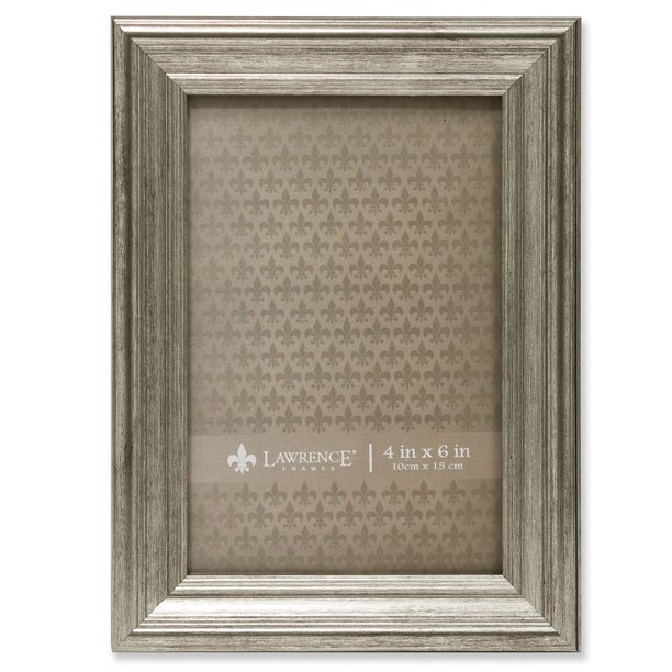 Lawrence Frames 4x6 Sutter Burnished Silver Picture Frame
