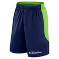 thumbnail image 2 of Men's Fanatics College Navy/Neon Green Seattle Seahawks Big & Tall Launch Shorts, 2 of 3