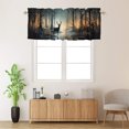 thumbnail image 2 of Deer Curtain Valances Wild Animal Foggy Forest Cabin Hunting Safari Privacy Window Valances for Living Room Kitchen 54 by 18 in, 1 Panel, 2 of 6