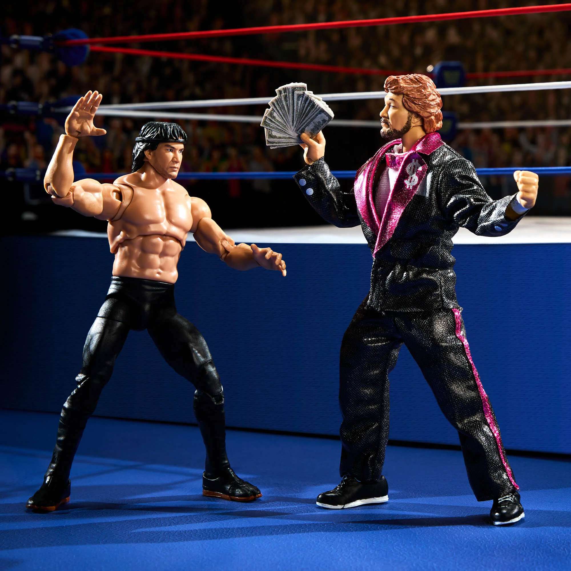 スポーツ WWE Million Dollar Man The Dragon 2-Pack WWE Ted DiBiase and Ricky “The Dragon” Steamboat Figures