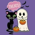 thumbnail image 2 of Junior's Lost Gods Halloween Treat Friends  Graphic Tee Purple 2X Large, 2 of 3