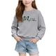 thumbnail image 2 of Sudadera sin capucha para niños, con cuello redondo, estampada, manga larga, sudadera con capucha de polar de tamaño mediano para niños, blusa de poliéster para niños, 2 of 6