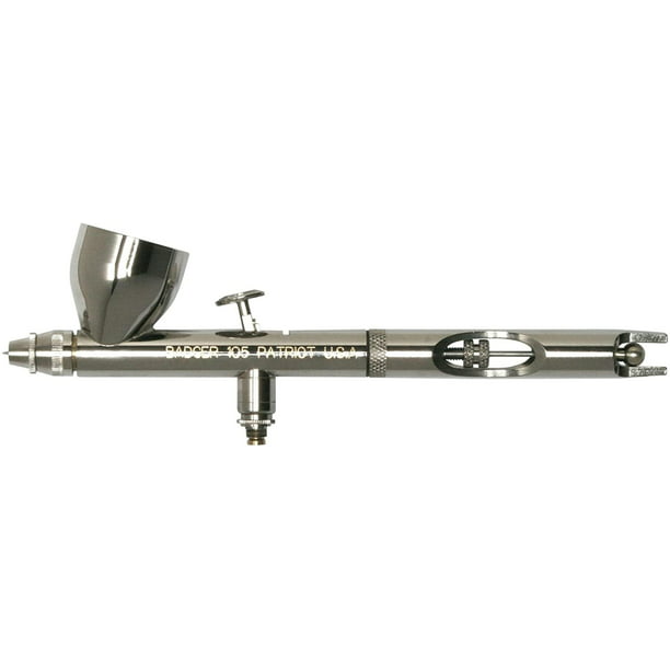 Badger Air-Brush Co. 105 Patriot Fine Gravity Airbrush, The new Model 105-1  Patriot is a dual action gravity feed airbrush; set includes an extra tip  