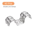 thumbnail image 3 of Uxcell 40Pack 5/8 Inch Stainless Steel Double Line Clamps One Hole Rigid Pipe Strap, 3 of 5