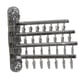 thumbnail image 1 of Percha plegable para secar calcetines con pinzas, pinzas para la colada para bufandas, lencería y sujetadores. Lazo plateado gris, 1 of 9