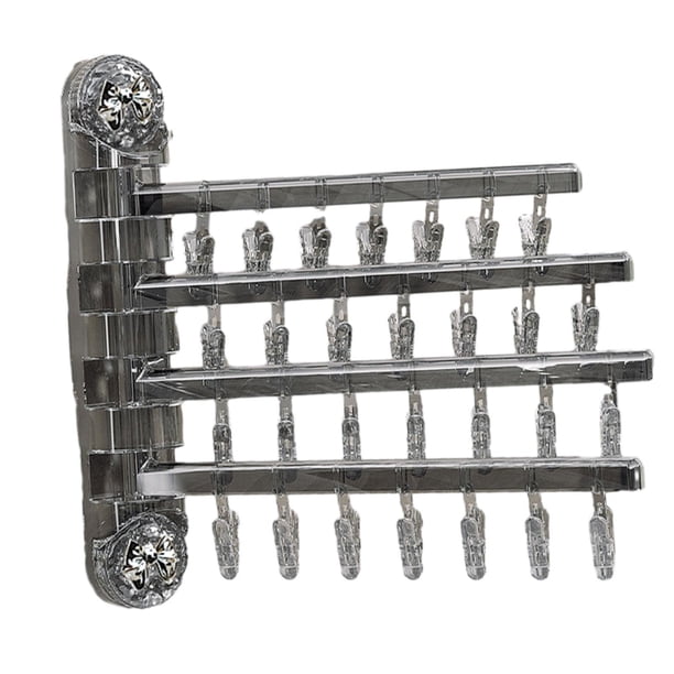 Percha plegable para ropa interior, bufandas y sujetadores. Lazo plateado gris
