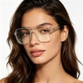 thumbnail image 3 of Win s Way Double Bridge Driving Glasses, Retro Square Sunglasses with Jelly Color Lens, UV Protection Anti-Glare Unisex Eyewear for Driving Cycling Outdoor Sports & Daily Wear, 3 of 4