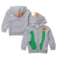 thumbnail image 3 of XBASW Baby Kids Boys Embroidered Sweatshirt Jacket Cartoon Dinosaur Hoodie Long Sleeve Sweater Spring Fall Casual Zipper Coat for 2-8 Years Old, 3 of 8