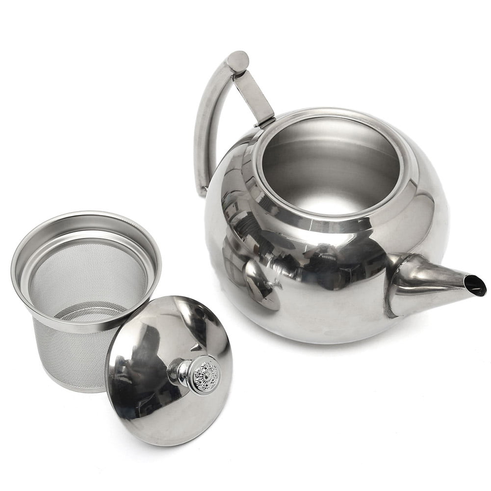 as described for Home Kitchen Hotel Restaurant Cafe Silver Tea Kettle Stainless Steel Teapot Metal Teakettle for Stovetop Induction Stove Top Heat Water Tea Pot