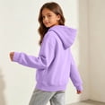 thumbnail image 6 of Enjoytime Hoodies for Girls Solid Color Long Sleeve Pullover Sweatshirt Fall Winter Casual Kids Clothes with Pockets, 6 of 8