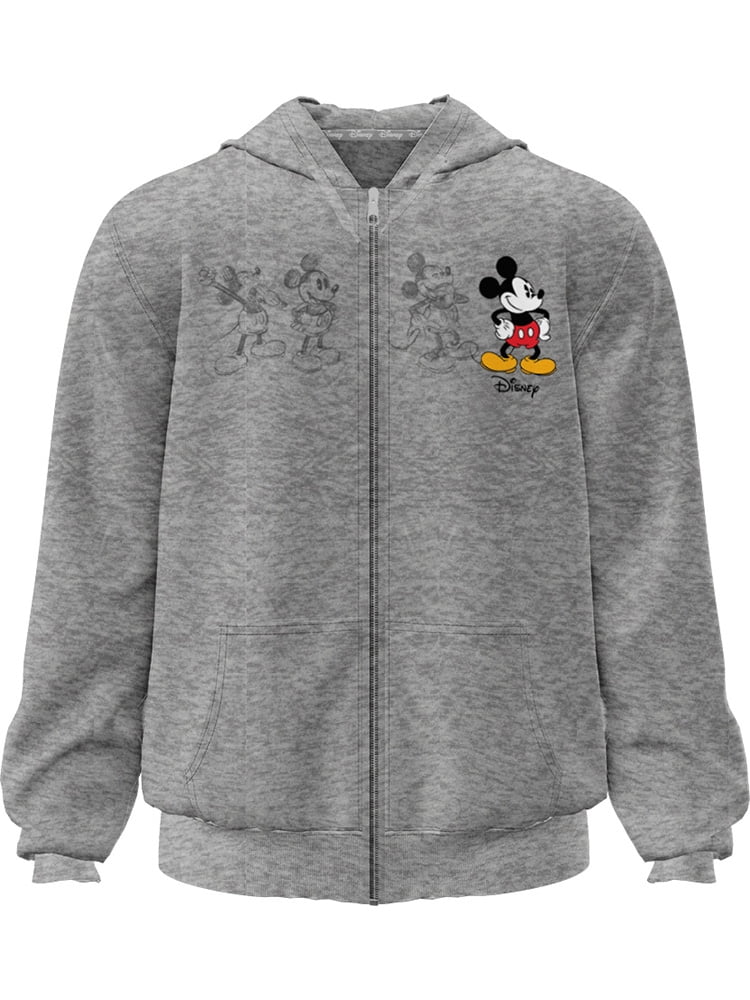 Disney Mickey Plus One Adult Unisex Zip Up Hooded Fleece