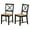 Black Natural, variant on TMS Virginia Indoor Cross-Back Dining Chair, Set of 2, Black