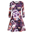 thumbnail image 2 of Robe Sexy Décontractée Halloween Automne Manches Longues pour Femmes, 2 of 3