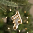 thumbnail image 2 of 4" Gold Glitter Musical Eighth Note Glass Christmas Ornament, 2 of 4