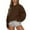 Brown, variant on Mohiass Oversized Sweatshirt for Women Long Sleeve Crewneck Sweatshirts Cozy Fleece Pullover Sweaters Casual Sweatshirt Light Brown XL