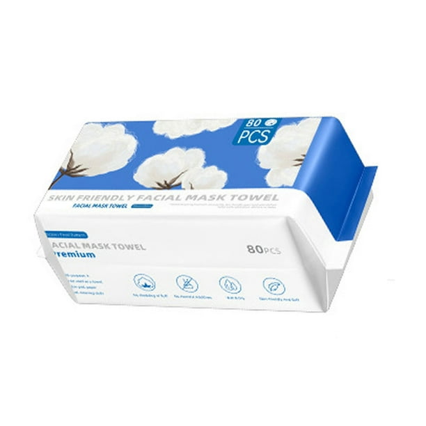 Toalla de limpieza de algodón agradable para la piel Toalla desmaquillante diaria Toalla de lavado facial 80 piezas Toallitas desmaquillantes