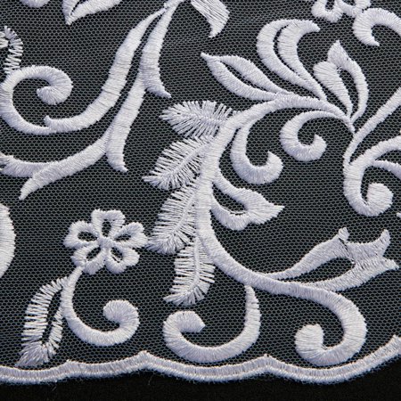 Tulle Lace Fabric Embroidered with Intricate Design 100% Polyester 50/52" Wide | Exquisite Fabric