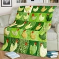 thumbnail image 4 of Funny Chicken Throw Blanket with Vintage Rooster Plaid Print – Soft Flannel Farm Quilt for Cozy Living Room and Bedroom, Lightweight, Washable, Colorfast, Portable Bedspread for Home and Outdoor Use, 4 of 5