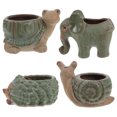 thumbnail image 1 of 4Pcs Small Succulent Pots Ceramic Animal Planter Indoor Plant Pots Cute Bonsai Pots Flower Pots, 1 of 6
