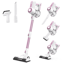 MOOSOO Cordless Vacuum Lightweight Stick Vacuum Cleaner for Carpet Hard Floor Pet Hair Home