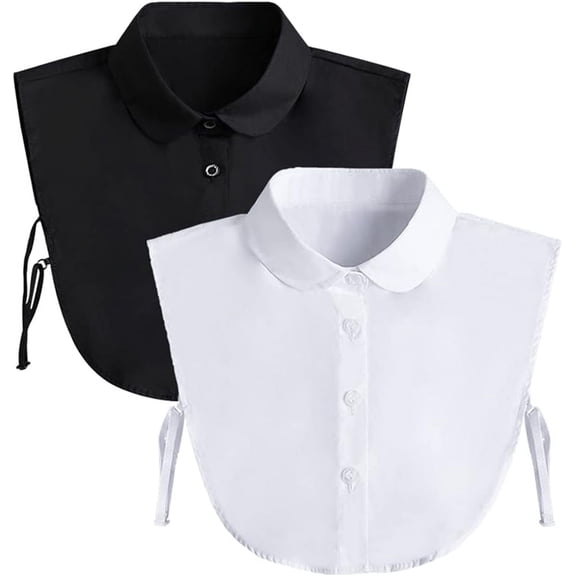 Fake Collar Detachable Dickey Collar Blouse Half Shirts Peter Pan Faux False Collar for Women & Girls Favors