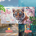 thumbnail image 5 of 1 Pcs 2D Flat License Plate Covers & Frames, Tiger among Cherry Blossoms For Decorative Front, Waterproof For Decoration Aluminum License Plate Covers & Frames Cover For Men Women, 12" X 6", 5 of 7