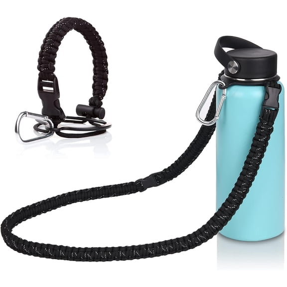 Paracord Handle Carrier Holder with  Strap,Compatible with  Wide Mouth Water Bottles