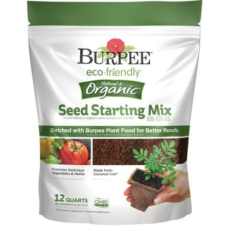 Burpee Eco-Friendly Natural & Organic Seed Starting (Best Grass Seed For Sandy Soil Full Sun)
