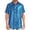 A-Blue812, variant on Men's Shiny Metallic Button Up Shirt Short Sleeve Spread Collar Top Eye-Catching Party Style Blouse