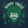 thumbnail image 3 of Teelocity Bob Ross Happy Trees Cartoon Graphic T-Shirt (Large - Standard Fit, Navy Green Art), 3 of 4