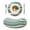 Teal, variant on Turquoise Brown Round 15 Inch Placemats Set of 4, Watercolor Modern Abstract Striped HeatResistant Non Slip Place Mats for Dining Table, Wipeable Braided Kitchen Table Mats for Housewarming