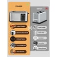 thumbnail image 2 of 4 Slice Toaster Touch Screen Control, Long Extra Wide Slots Smart Bread Toaster, 6 Bread Types & 6 Shade Settings, Stainless Steel Toaster, with Remo, 2 of 9