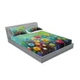thumbnail image 2 of Ambesonne Floral Fitted Sheet & Pillow Sham Set, Colorful Dandelions, Full, Multicolor, 2 of 2