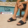 thumbnail image 4 of Alpine Swiss Gabe Cloud Slide Sandals For Men Shock-Absorbing Foam Insole With Arch Support, Adjustable Strap, Waterproof Anti-Slip Mens Slides For Recovery Gym Daily Wear, 4 of 10