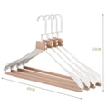 thumbnail image 4 of wood coat Hanger Metal Wooden Suit Hanger With Wid Shoulder Clothes Rack Wardrobe Organizer Cabides Para Roupa Coat Rack, 4 of 5