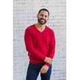 thumbnail image 2 of Cozeeme Mens V-neck Pullover Long Sleeve Sweater Adult, 2 of 4
