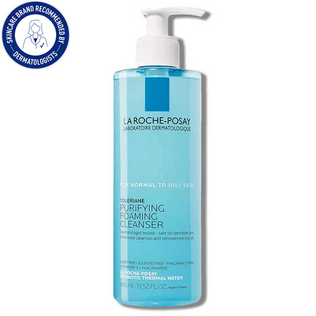 La Roche-Posay Toleriane Purifying Foaming Facial Cleanser, Niacinamide + Ceramides + Prebiotic Thermal Water, Oil Free Face Wash For Oily Skin, Pore Cleanser Safe For Sensitive Skin, Soap Free