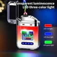 thumbnail image 5 of Windproof Lighter under $5! kkbbma Rechargeable Arc Lighter, Transparent Windproof Flame Lighter, USB Charging Electric Lighter, Outdoor Camping Tool, 5 of 6