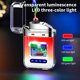 thumbnail image 5 of Creatives Personality Transparent Cool Double Arcs Gradient Colour Lighter Outdoor Windproof Lighter, 5 of 6