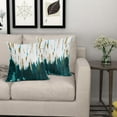 thumbnail image 5 of Teal White Gold Pillow Covers 20X20 Inch Set of 2 Morden Abstract Graffiti Decorative Pillow Cases Neutral Minimali Watercolor Cotton Linen Cushion Case Home Decor for Sofa Couch Porch Outdoor, 5 of 6